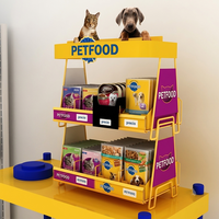Présentoir de Comptoir Personnalisé en Métal pour Aliments pour Animaux, Support de Présentation de Friandises pour Chats et Chiens, Mobilier de Magasin d'Animaux de Compagnie pour la Vente au Détail