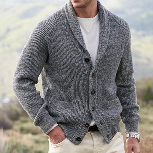 Suéter de manga larga para hombre, suéter de punto con botones para hombre - Product Image 5
