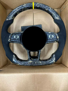 พวงมาลัยคาร์บอนไฟเบอร์ LED พร้อมปุ่มควบคุม สำหรับรถยนต์ <span class=keywords><strong>VW</strong></span>/Volkswagen MK7 GTI Golf 6 7 7.5 R R-Line CC Polo Passat B8 <span class=keywords><strong>TDI</strong></span> อุปกรณ์ตกแต่งรถยนต์ - Product Image 5