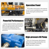Foreuse rotative pour puits d'eau de 180 mètres de profondeur, équipée d'un moteur diesel et d'une boîte de vitesses, pour les industries de la construction