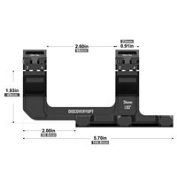 DISCOVERYOPT 30mm Accessoires pour chasse tir Super Precision 1.93 "H Scope Mount 34mm