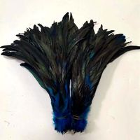 Plumes de queue de coq teintes de haute qualité, plumes de poulet colorées de 15 à 45 cm pour les décorations de carnaval et la couture de vêtements