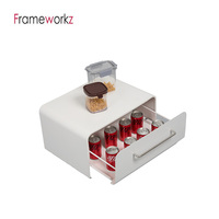 Organisateur de tiroir de cuisine compact coulissant, étagère d'angle pour réfrigérateur, pour épices, pain et bocaux