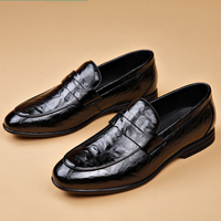 Chaussures pour hommes en cuir souple à enfiler, style décontracté et habillé, vente en gros d'usine à prix abordable