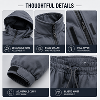 Combinaison tactique softshell automne/hiver unisexe, entraînement en plein air, doublure polaire, coupe-vent, lavable en machine, polyester