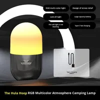 Mini lumière LED moderne pour le camping Veilleuse RVB portable rechargeable avec conception créative de gobelet pour l'éclairage d'ambiance