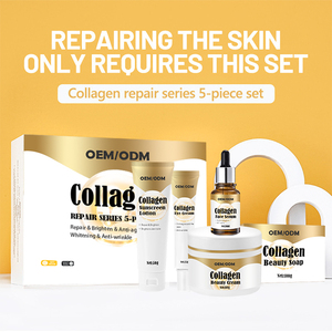 Private <b>Label</b> Anti-Aging Skin Care Kit Watermelon Collagen Face Whitening Glowing Dark Spots Remover Collagen Skincare Set - Product Image 4