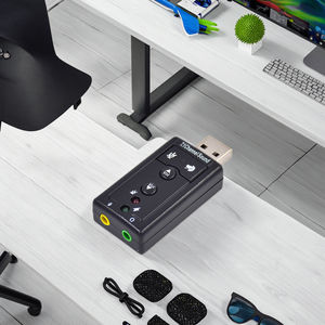 Adaptador <span class=keywords><strong>de</strong></span> <span class=keywords><strong>Audio</strong></span> 7.1 con Micrófono USB <span class=keywords><strong>para</strong></span> <span class=keywords><strong>PC</strong></span>, <span class=keywords><strong>Tarjeta</strong></span> <span class=keywords><strong>de</strong></span> Sonido 2 en 1, 7.1/71 USB 2.0/20, Mini Adaptador <span class=keywords><strong>de</strong></span> <span class=keywords><strong>Tarjeta</strong></span> <span class=keywords><strong>de</strong></span> Sonido USB, Placa <span class=keywords><strong>de</strong></span> Sonido - Product Image 5