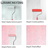 LSY7 ''Texture Roller DIY Decorative Art Pattern Paint Roller Rouleau en caoutchouc pour la décoration des murs, meubles et sols