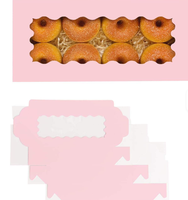 Boîte à pâtisserie en papier de qualité supérieure personnalisée avec fenêtre transparente pour biscuits, macarons, cupcakes, pâtisseries, emballages cadeaux, personnages