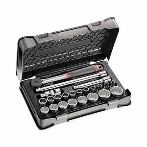 Juego de llaves de vaso de 606 1/2 pulgadas con trinquete y extensiones para reparación automotriz - Product Image 1