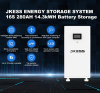 Kit de Batería DIY JKESS JKL015 51.2V 280Ah LiFePO4 15KWh con Pantalla Táctil LCD de 4.3" y BMS de Balance Activo para Almacenamiento de Energía Solar (Caja Vacía)