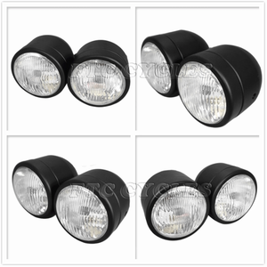 <span class=keywords><strong>Phare</strong></span> de <span class=keywords><strong>moto</strong></span> Double <span class=keywords><strong>rond</strong></span> classique noir pour Harley Street Fighter Custom Bikes - Product Image 5
