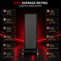 Panneau de luminothérapie à 600 LED rouges et proche infrarouge avec support à roulettes, appareil de luminothérapie grande surface pour centre de bien-être commercial