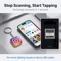 Tarjeta Llavero de Epoxi NFC/RFID con Logo Personalizado a Prueba de Agua 13.56mhz Regrabable de Resina Epoxi Cristal para Control de Acceso Etiqueta Electrónica NFC