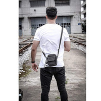 Dompet Perjalanan Paspor Pria, Dompet Leher Tas Bahu Hitam