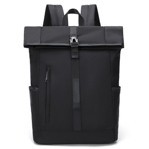 16" Unisex Waterproof <b>Laptop</b> <b>Backpack</b> Zipper Closure Large Capacity Eco-Friendly Arcuate Shoulder Strap for Outdoor Travel Use - Product Image 3