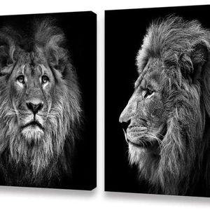 Prix d'usine bon marché, vente en gros, Portrait <span class=keywords><strong>de</strong></span> tête <span class=keywords><strong>de</strong></span> <span class=keywords><strong>Lion</strong></span>, <span class=keywords><strong>peinture</strong></span> d'art mural, décoration <span class=keywords><strong>de</strong></span> la maison, encadrée, prête à être accrochée - Product Image 1