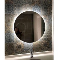 MA X.C cermin mandi Backlit kustom, cermin mandi Led pintar bisa diredupkan dengan layar sentuh