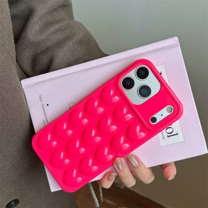 Funda de Teléfono TPU Suave con Diseño de Corazón 3D a Todo Color, Estilo Coreano, para iPhone 17 Air Pro Max 16 15 13 12 Plus - Product Image 5