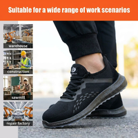 Chaussures de sécurité à embout d'acier anti-perforation, résistantes à l'huile, imperméables, respirantes, légères, pour le travail en usine, été-automne