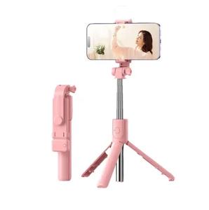 Promotion autoportrait tir Portable sans fil trépied lampe sac Bluetooth Selfie bâton avec trépied Bluetooth télécommande - Product Image 3