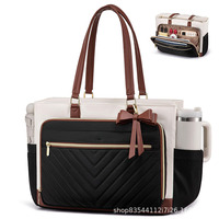 LOVEVOOK Bolso de Hombro de Piel Sintética para Mujer, Bolso de Mano para Computadora Portátil, para Negocios, Viajes, Oficina, Universidad, Enfermera, Maestra