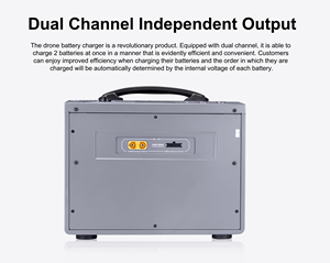 Cargador Rápido Inteligente de Doble Canal EV-PEAK U5+ 3000W/30A de Aleación de Aluminio para Accesorios Aéreos de Drones Agrícolas - Product Image 2