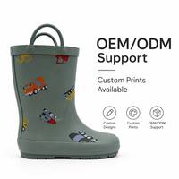 Bottes de pluie légères et souples en caoutchouc naturel pour filles, motif cygne, imperméables, type Wellington, pour tout-petits et enfants, support OEM ODM