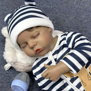 Poupées <span class=keywords><strong>reborn</strong></span> africaines de 18 pouces, mignonnes, au toucher doux et réaliste, poupées <span class=keywords><strong>reborn</strong></span> réalistes pour les enfants, cadeau d'anniversaire - Product Image 5