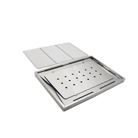 Barbecue portable d'extérieur pliable en acier inoxydable, gril à charbon de bois pliable