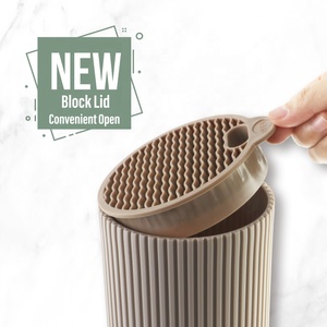 ชุดมีดทำครัว6ชิ้นด้ามจับแบบนุ่มพร้อมบล็อคบาร์แนวตั้งสีเบจ - Product Image 3