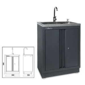 BETA - 045000233 Módulo fijo con fregadero incorporado para combinación de equipos de taller C45PRO - EAN 8054809214061 ALMACENAMIENTO DE TALLER - Product Image 1