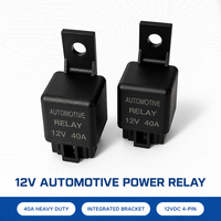 Relais de climatisation automobile 12V 40A 4 broches avec support de montage, interrupteur de relais de compresseur de climatisation étanche pour camion