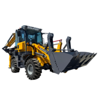 Mini-chargeuse sur pneus Mountain Raise Euro5 4x4 avec moteur diesel, capacité de levage de 1500 kg, cabine à faible bruit, pompe et boîte de vitesses