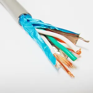 grey color shielded twisted pair 3p 6core cca conductor 100m Flexible /safety /alarm /BV cable