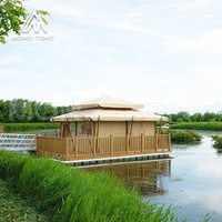 Resor Berkemah Luar Ruangan Mewah Tenda Pondok Safari Afrika Hotel Glamping dengan Toilet