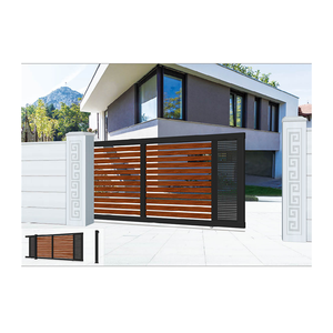 Puerta <span class=keywords><strong>de</strong></span> seguridad moderna, puertas corredizas automáticas <span class=keywords><strong>de</strong></span> aluminio para casas, villas, garaje - Product Image 2
