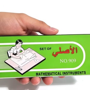 Ensemble de traçage et de géométrie en métal 9 pièces pour étudiants, compas inclus, prix abordable, vente en gros - Product Image 5