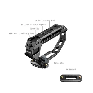 Empuñadura de mano universal SmallRig de circuito cerrado con agarre superior tipo D y abrazadera NATO para cámaras DSLR/sin espejo y video - Product Image 5