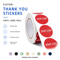 Rouleau d'étiquettes autocollantes en vinyle PVC imprimées sur mesure, imperméables, pour logos, marques et emballages