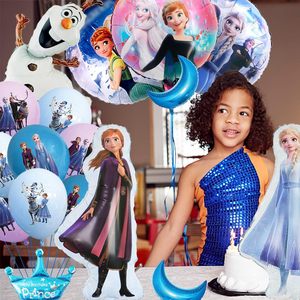 Frozen dekorasi pesta ulang tahun perlengkapan bertema <span class=keywords><strong>Elsa</strong></span> dengan balon spanduk kue Topper untuk anak perempuan hadiah perayaan rumah 2026 - Product Image 3