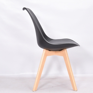 Fabbricazione a buon mercato grande sconto moderna sedia di plastica tulipano PP <span class=keywords><strong>bianco</strong></span> <span class=keywords><strong>sedie</strong></span> da pranzo con gambe in <span class=keywords><strong>legno</strong></span> di faggio - Product Image 4