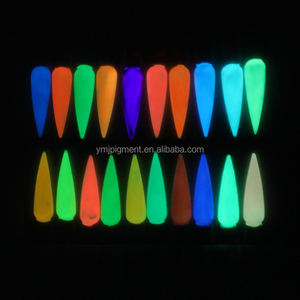 光沢のあるパーティー光沢のある20色ネイルグリッターアクリルネイルパウダー1Kg/バッグ暗闇で光る - Product Image 2