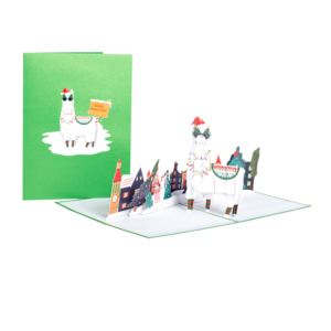 Cartes de voeux de Noël artisanales en 3D avec logo personnalisé, cartes de vacances en papier Pop-Up pour le jour de Noël - Product Image 2