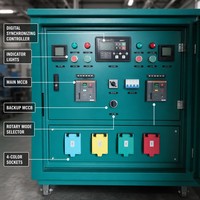 Armoire de Synchronisation Extérieure IP54 en SUS304 de Haute Qualité 380V 400V 3P5W 50Hz 60Hz pour l'Intégration Solaire Photovoltaïque et Éolienne Renouvelable