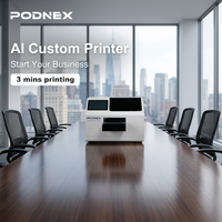 Imprimante à plat tout-en-un automatique PodNEX A3 DX7 nouvelle génération, jet d'encre UV CMYK, 2400 DPI, contrôlée par téléphone Android, pour coques de téléphone/AirPods, PVC, petite taille