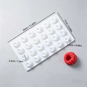 24 Cavity Raspberry <b>Silicone</b> Mold Food Grade <b>Baking</b> Cake Dessert Mold Commercial Use - Product Image 3