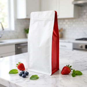 Bolsas de Fondo Plano Ecológicas Impresas Personalizadas, Bolsas de Embalaje de Papel de Aluminio de Grado Alimenticio para Dulces y Regalos, Selladas con Válvula, Directo de Fábrica - Product Image 2