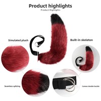 Ensemble de costumes de zootopie Nick Fox fait à la main, oreilles d'animaux mignons, bandeau d'oreille et queue de renard, accessoires fabriqués à partir de fausse fourrure